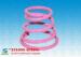 High Strength Special Cone Shaped Springs Pink Powder Coated For Damping