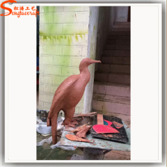 New arrivals Fisherman and birds with fiberglass resin sculpture