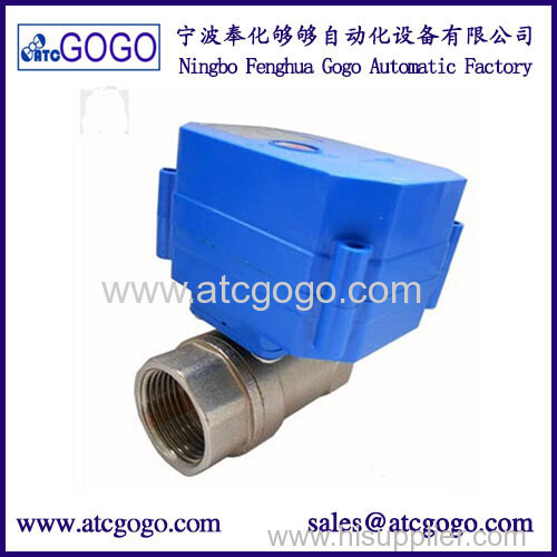2 way motorized ball valve 6N.m motor actuated valve SS automatic valve