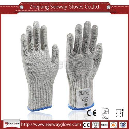 SeeWay stainless steel cut resistant kitchen gloves cut level 5 for food processing