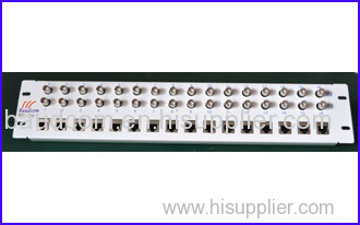 16 E1 Coax to RJ45 Front Mount Balun Panel