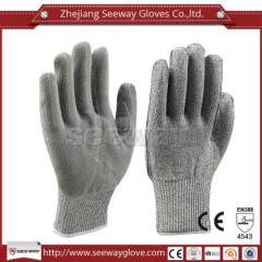 SeeWay Hdpe cow leather cut resistant industrial safety work gloves