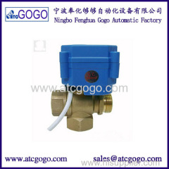 3- way motorized ball valve 6N.m motor actuated valve brass automatic valve