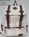 Fashion canvas white backpack