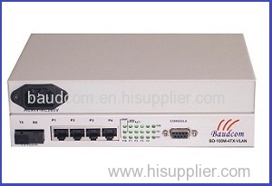 4 ports 100M ethernet VLAN Media Converter