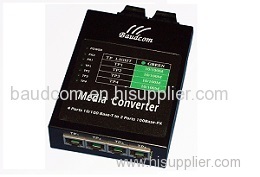 2Fiber Ports 4UTP Ports Optical Media Converter