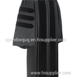 Deluxe Doctoral Graduation Gown Only - Black Trim
