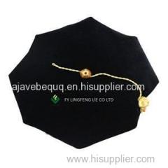 Deluxe Doctoral Tam With Golden Bullion Tassle 8 Sided