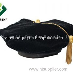 Doctoral Tam With Gold Bullion Tassel -6 Sides