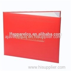 Red Top Grade Handmade Leatherette Paper Diploma Cover