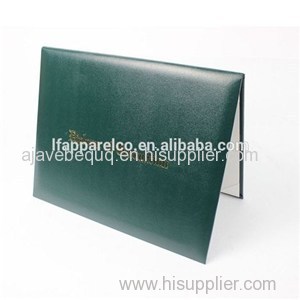 Luxury Leather Certificate Portfolio Folder In Forest Green