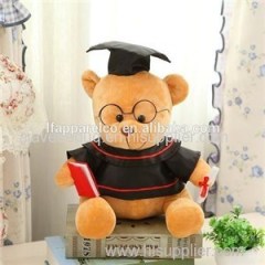 GraduationTeddy Bear With Cap Gown And Glasses