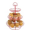 3-tier Red Decorated Cupcake Stand