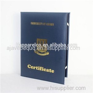 PU A4 Leather Certificate Portfolio Folder With Velvet