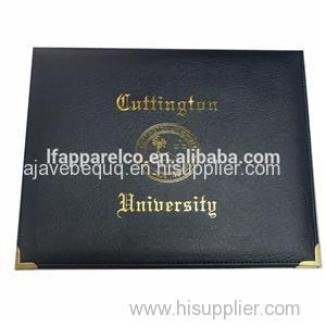PU Decorative Metal Corner Diploma Cover