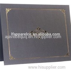 Emboss Line Handmade Leatherette Diploma Cover