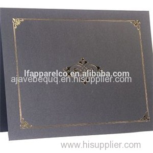 Emboss Line Handmade Leatherette Diploma Cover