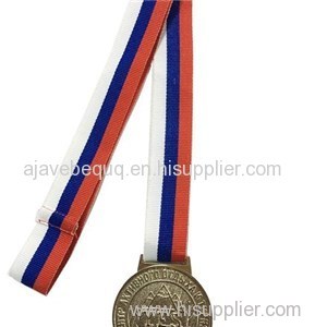 Gold Award Metal Graduation Medal With Ribbon