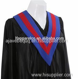 Wholesale 100% Polyester Two Colors Gradutaion V Stole