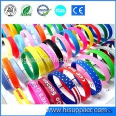 Promotional Gift Logo Debossed Silicone Wristband