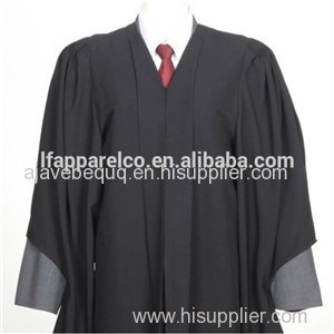 Fashionable Matte Academic Gown With Frills At The Back Of Gown