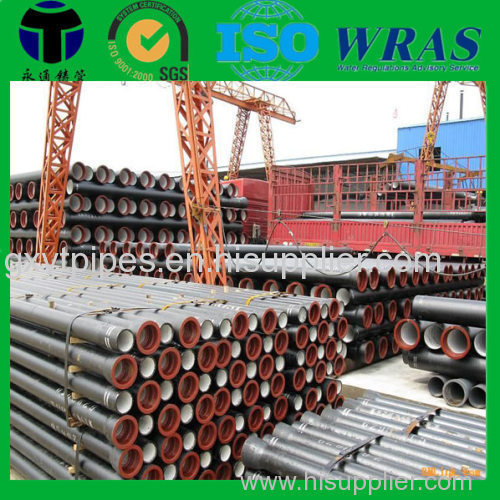 ISO2531 ductile iron pipe K9 with epoxy ceramic lining