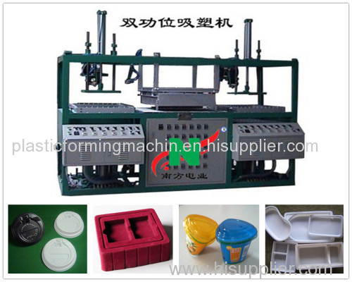 Double Position Plastic vacuum thermo Forming Machine