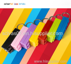Colourful LED Lego Bricks Keychain