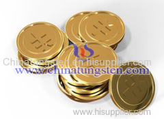 Tungsten Gold Plated Coin