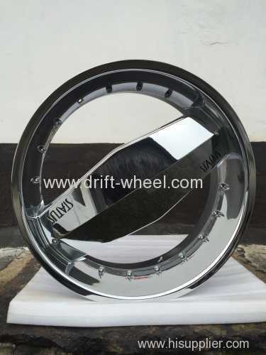 24 INCH STATUS WHEEL RIM CHROME FINISH DEEP DISH GOOD OPTION FOR LOWRIDER