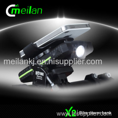 Meilan bike Power bank Led front bike light mobile phone holder safety cycle accessories