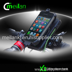 Meilan bike Power bank Led front bike light mobile phone holder safety cycle accessories