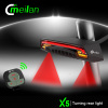 Meilan wireless remote control LED rear light set turn signal laser beam smart bicycle accessory