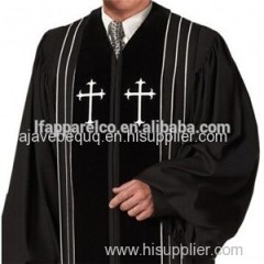 High Quality Clergy Robe With Velvet And Logo