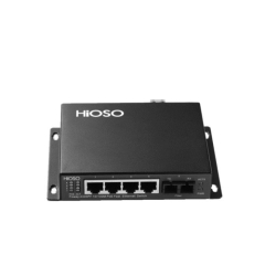 5 ports PoE switch with 4 100M PoE + 1 1000M FX Uplink