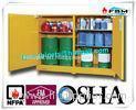 120 Gallon Yellow Drum Storage Cabinets With Removable Roller For Oil Paint