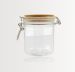 PET PLASTIC BAMBOO FOOD CONTAINER WOODEN KILNER JAR SEAL POT AIRTIGHT CANISTER COSMETIC PACKAGING WITH WOODEN CAP