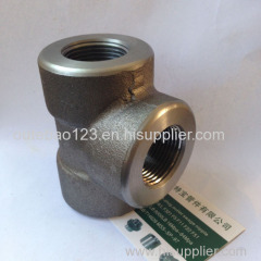 equal tee forged fittings B16.11 stainless steel