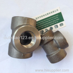 equal tee forged fittings B16.11 stainless steel