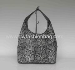 Fashion ladies snak fabric handbag