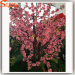 Red and pink silk flowers Artificial high simulation peach blossom real wood stem tree