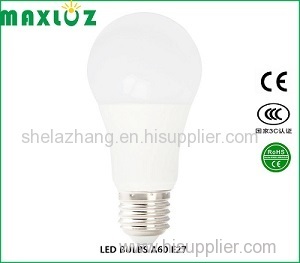 A60 led bulb E27/B22/E26 based aluminum+plastic 5w/6w/7w/9w/12w