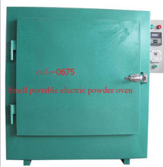 Small portable electric powder paint curing oven