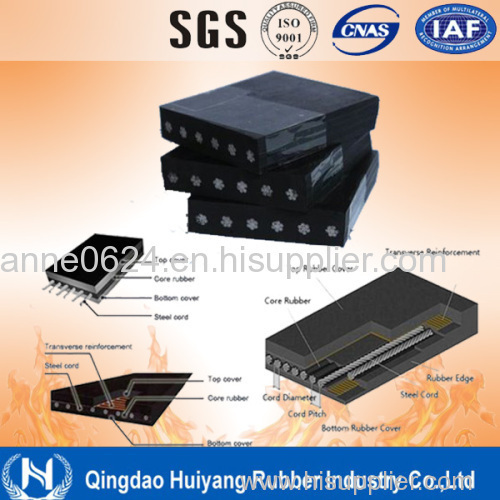 heat resistant steel cord rubber conveyor belt used in coal