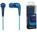 Panasonic RP-HJE140 L-Shaped Stereo Earbuds Headphones Blue