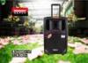 Black Portable Trolley Audio Box Speaker With USB / SD / FM / Bluetooth Function
