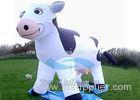 Waterproof Dairy Cow Blow Up Cartoon Characters Inflatable With Air Blower