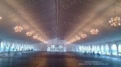 25x85m event tent with clear PVC window sidewalls for luxury banquet