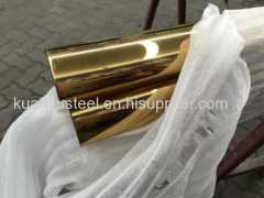 China pipe Maker 316 stainless steel tube with D shape gold 25*25