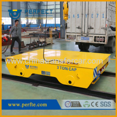 metal handing battery steerable transfer bogie on rail